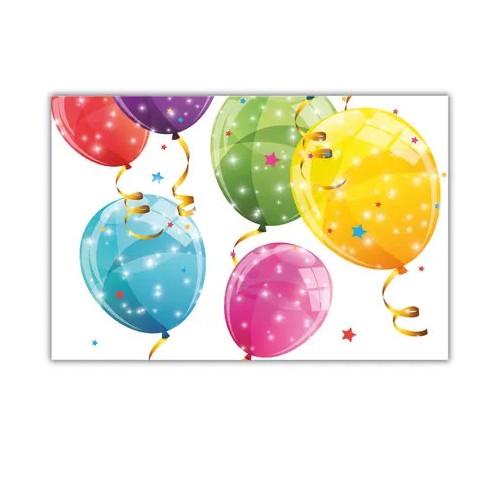 Balloon Sparkling paper tablecloth 120x180 cm FSC