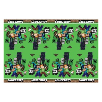 Minecraft Green plastic tablecloth 120x180 cm