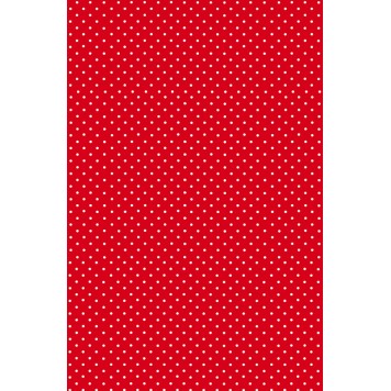 Colour White Dots Red paper tablecloth 120x180 cm