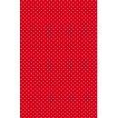 Colour White Dots Red paper tablecloth 120x180 cm