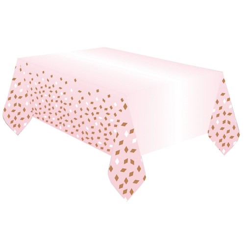Colour Rose Gold paper tablecloth 120x180 cm