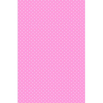 Colour White Dots Pink paper tablecloth 120x180 cm