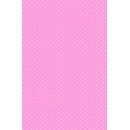 Colour White Dots Pink paper tablecloth 120x180 cm
