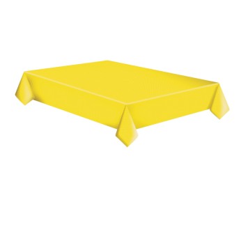 Colour White Dots Yellow paper tablecloth 120x180 cm