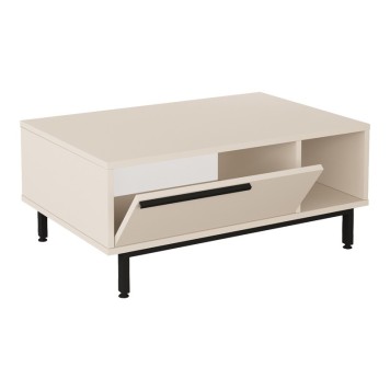 Coffee table Frixton pakoworld in cappuccino color 90x60x37.5cm