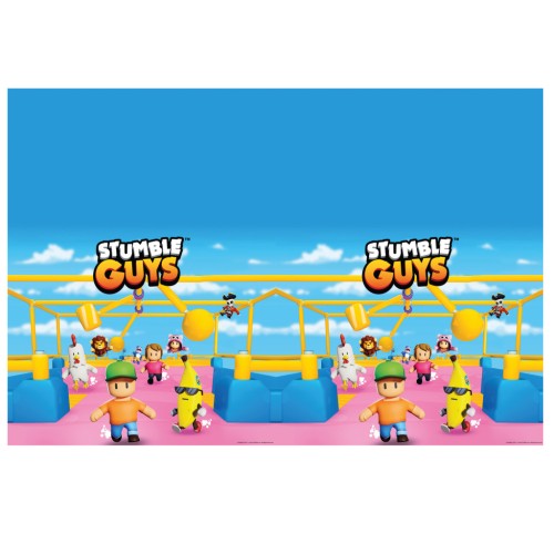 Stumble Guys Chaos Runner plastic tablecloth 120x180 cm