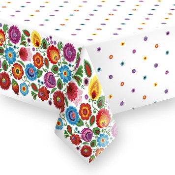 Colour Cutout paper tablecloth 120x180 cm