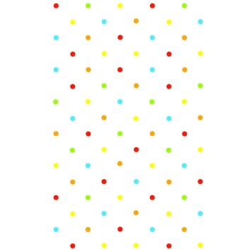 Colour Pastel Dots paper tablecloth 120x180 cm