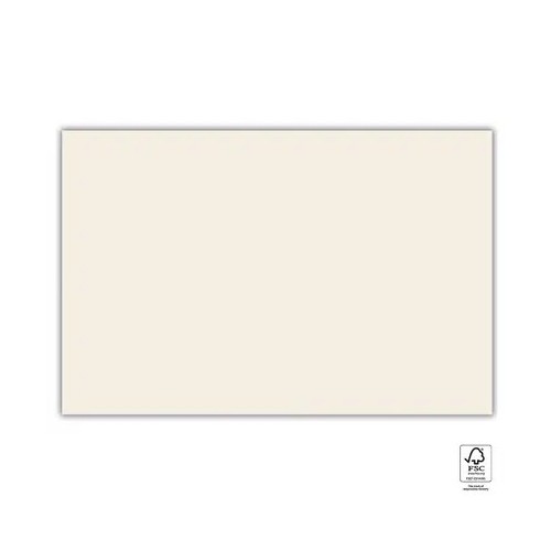 Colour Unicolour Cream, Cream-colored paper tablecloth 120x180 cm FSC