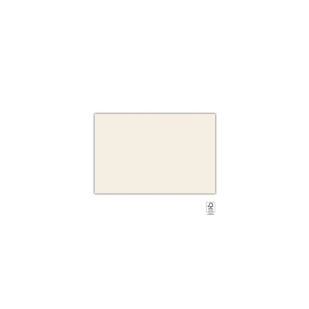 Colour Unicolour Cream, Cream-colored paper tablecloth 120x180 cm FSC