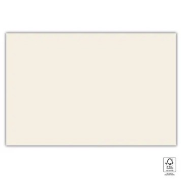 Colour Unicolour Cream, Cream-colored paper tablecloth 120x180 cm FSC
