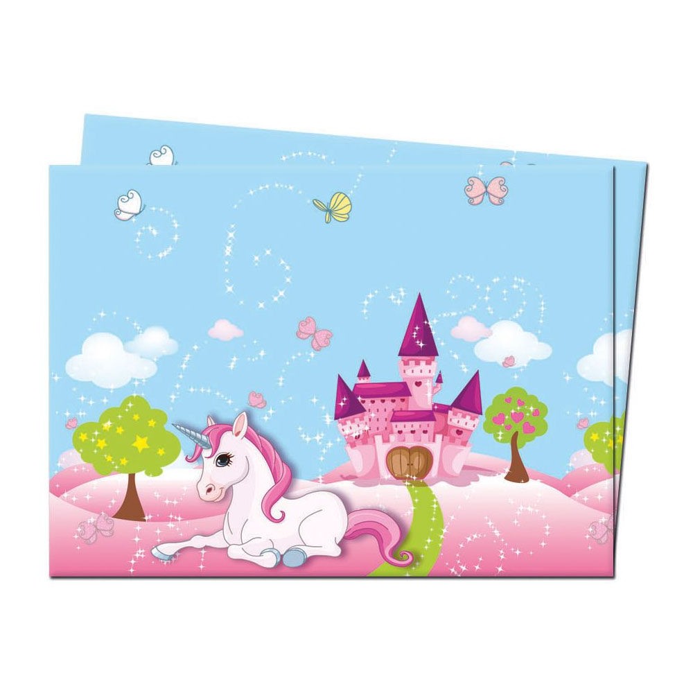Unicorn Castle plastic tablecloth 120x180 cm