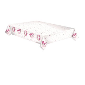 Unicorn Pink Heart paper tablecloth 120x180 cm