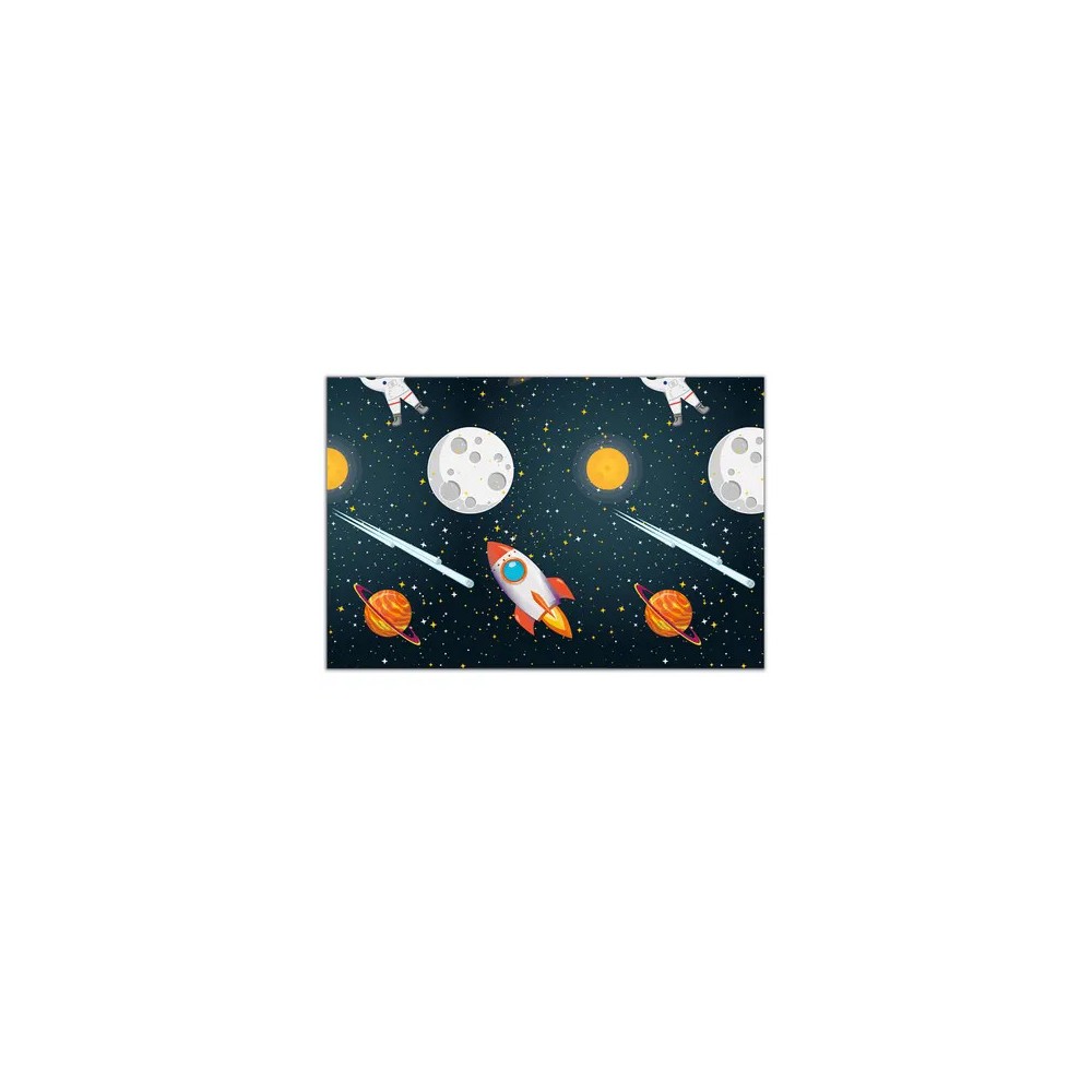 Space Rocket Space plastic tablecloth 120x180 cm