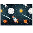 Space Rocket Space plastic tablecloth 120x180 cm