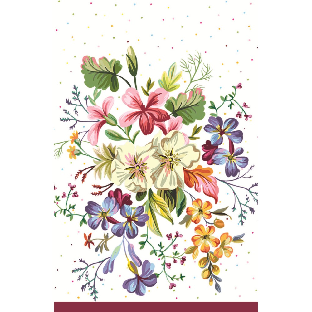 Colour Delicate Flowers Flower paper tablecloth 120x180 cm