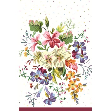 Colour Delicate Flowers Flower paper tablecloth 120x180 cm