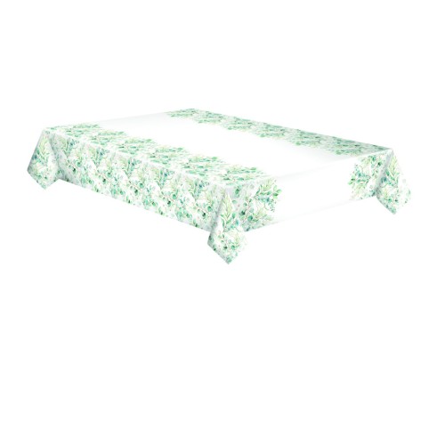 Colour Eucalyptus Twigs Flower paper tablecloth 120x180 cm