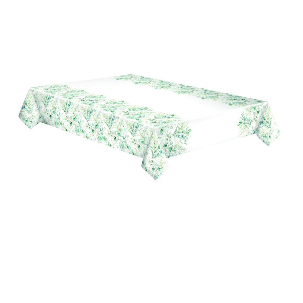 Colour Eucalyptus Twigs Flower paper tablecloth 120x180 cm