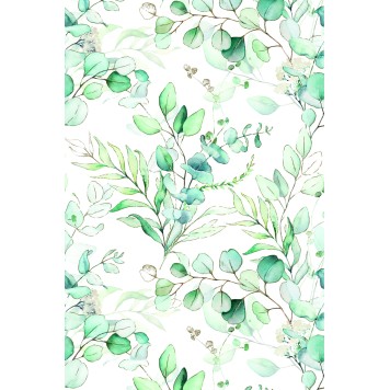 Colour Eucalyptus Twigs Flower paper tablecloth 120x180 cm