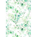 Colour Eucalyptus Twigs Flower paper tablecloth 120x180 cm