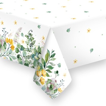 Colour Floral Frame Flower paper tablecloth 120x180 cm