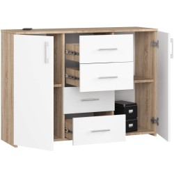 KOMODA K45 PK DĄB SONOMA / BIAŁY