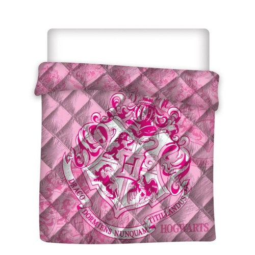 Harry Potter Hogwarts Pink quilted bedspread, duvet 240x220cm