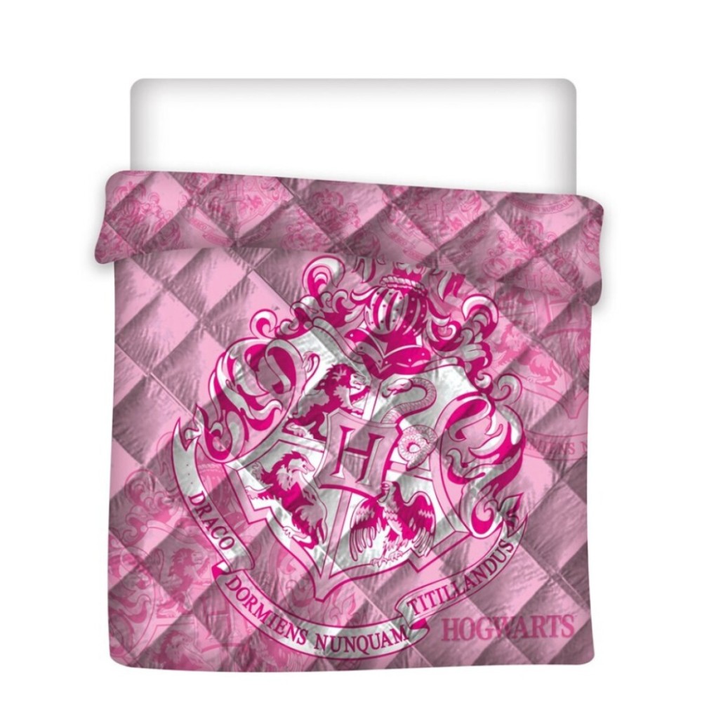 Harry Potter Hogwarts Pink quilted bedspread, duvet 240x220cm