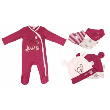 Disney Bambi baby romper + hat and bib 6-piece set 86/92 cm