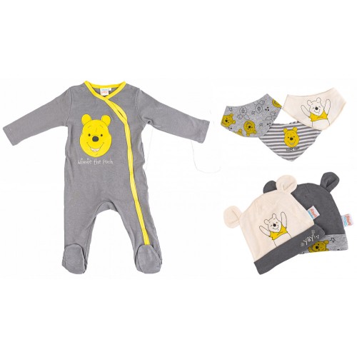 Disney Winnie the Pooh baby romper + hat and bib 6-piece set 74/80 cm