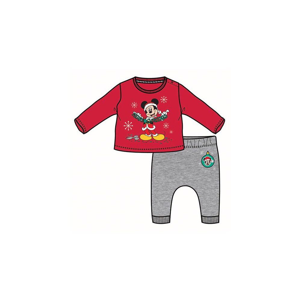 Disney Mickey  Merry Christmas Baby T-shirt + Pants Set 3-24 months