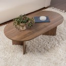Coffee table Tabletod pakoworld in walnut color 119x60x40cm