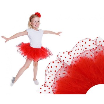 Colour Red Red polka dot skirt, Tutu