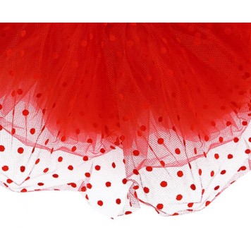 Colour Red Red polka dot skirt, Tutu