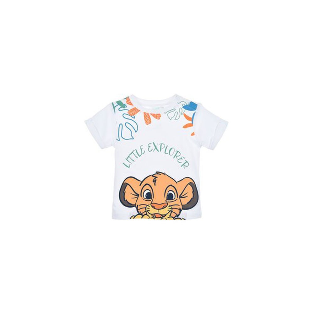 Disney The Lion King Little Explorer White baby t-shirt, top 6-24 months