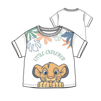 Disney The Lion King Little Explorer White baby t-shirt, top 6-24 months