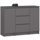 KOMODA K100 2D 3SZ PK GRAFIT SZARY
