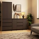 KOMODA K100 2D 3SZ PK GRAFIT SZARY