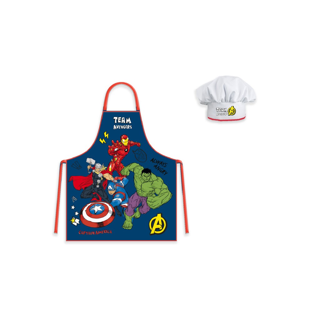 Avengers Always Angry kids apron 2-piece set