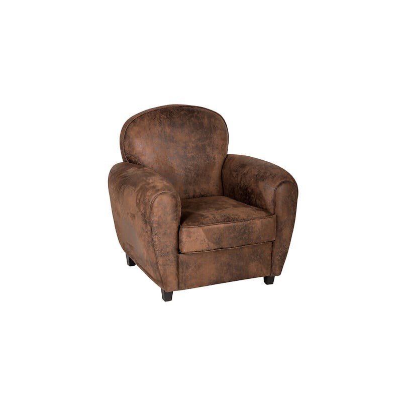 Fauteuil club Stanis PU marron Fauteuil club Stanis PU marron