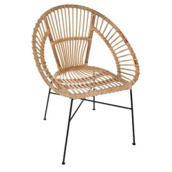 Fauteuil Keko rotin naturel
