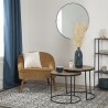 Fauteuil Naova velours pieds bois cumin
