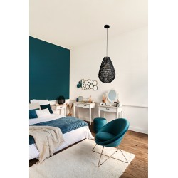 Fauteuil Evan velours noir