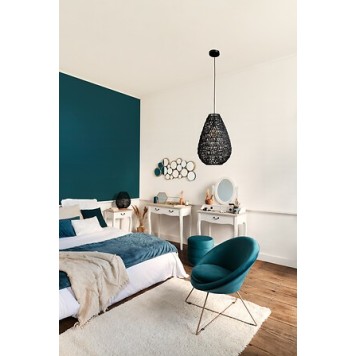 Fauteuil Evan velours noir