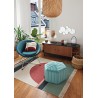 Fauteuil Evan velours bleu canard