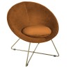 Fauteuil Evan velours ambre
