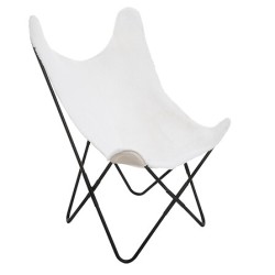 Fauteuil Oslo fourrure blanc
