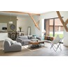 Fauteuil Oslo fourrure blanc