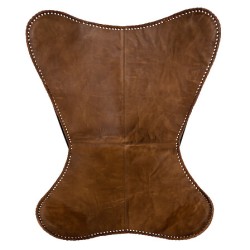 Housse de fauteuil Dario cuir cognac